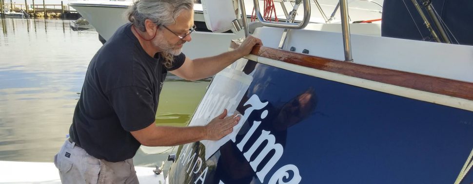 Custom Boat Lettering Installed Locally, Names, St. Petersburg, Clearwater, Tampa